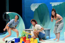 Jade Fuda, Kate Betcher and Alex Packard in 'Magic Beach'. Photo by James D Morgan.