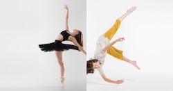 New Zealand School of Dance students Rebekah Terry and Caspar Ilschner. Photo by Stephen A'Court.