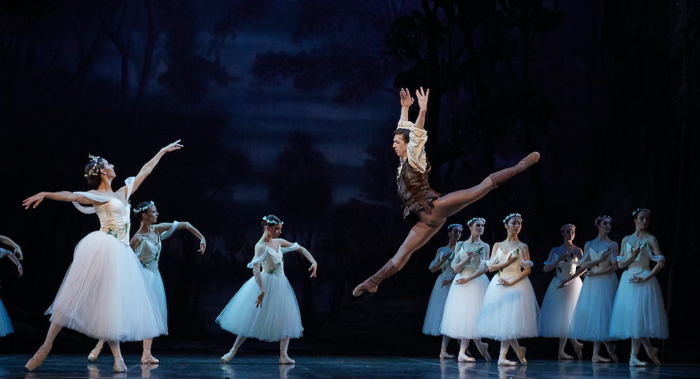 Jesse Homes as Hilarion with the dancers of West Australian Ballet as Wilis in 'Giselle'. Photo by Sergey Pevnev.