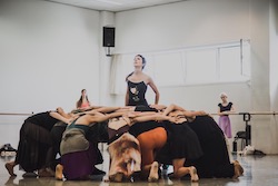 Juliet Burnett in rehearsal for Akram Khan's 'Giselle' at Opera Ballet Vlaanderen. Photo by Nicha Rodboon.