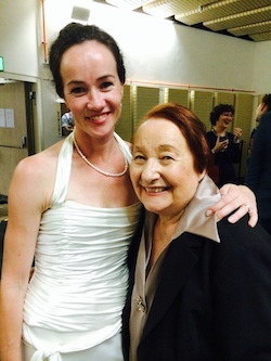 Tanya Pearson with Lucinda Dunn at her final performance with The Australian Ballet.