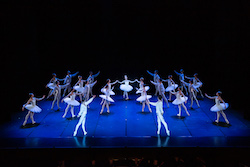 Neneka Yoshida and Queensland Ballet in 'Études'. Photo by David Kelly.