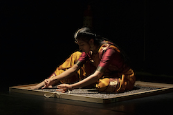 Rukshikaa Elankumaran, Amma: The Loss of our Motherland (2021, Sangam at Dancehouse). Photo by Arun Muñoz.