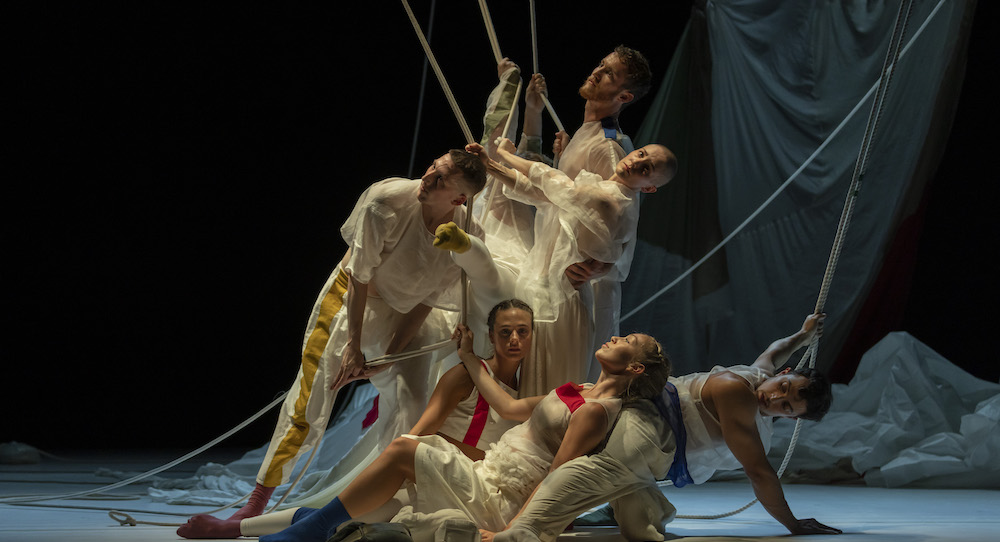Sydney Dance Company in Marina Mascarell's 'The Shell, A Ghost, The Host & The Lyrebird'. Photo by Pedro Greig.
