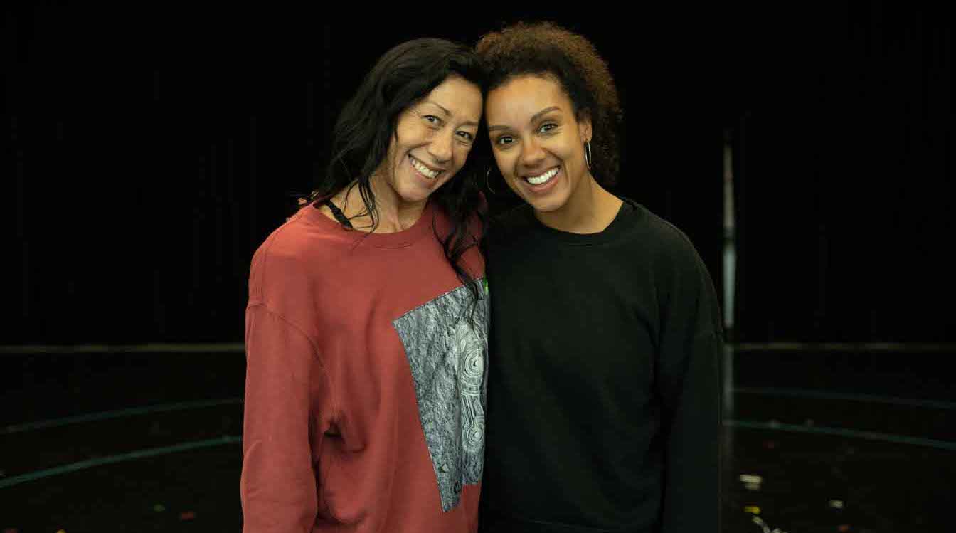 Simone Mistry-Palmer (right) with resident choreographer Juliette Verne. Photo by David Hooley.