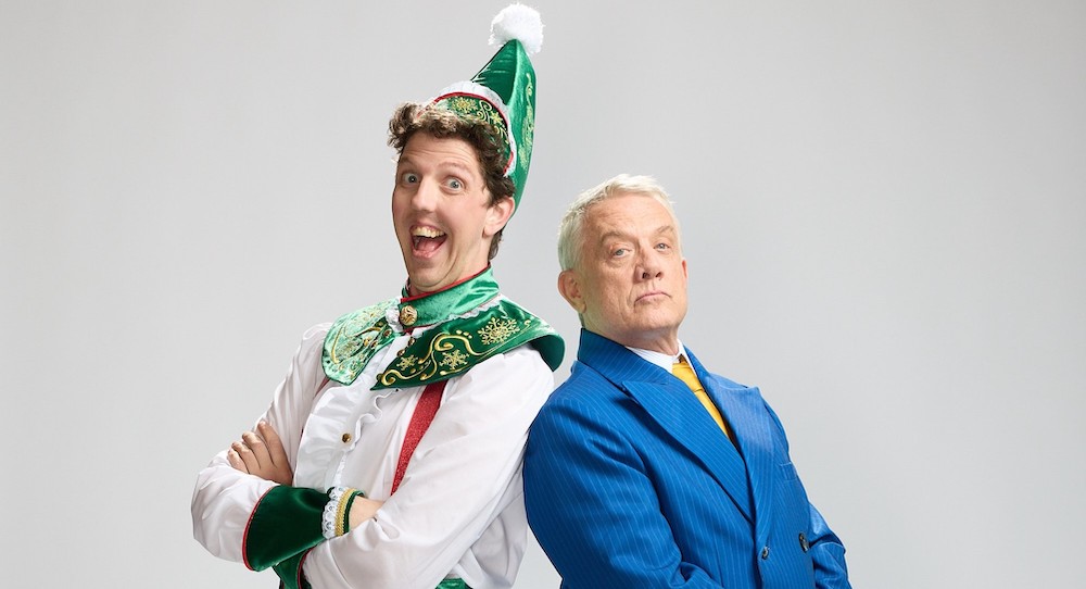 Gareth Isaac and Simon Burke lead the company of 'Elf: The Musical.' Photo by Daniel Boud.