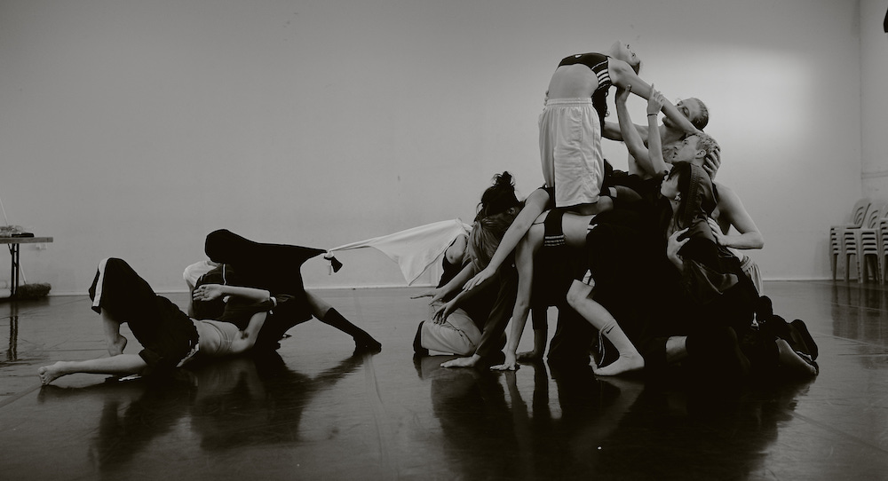 Rehearsal for Riley Fitzgerald's ‘Everyb0dy’s G0t a B0mb’. Photo courtesy of Fitzgerald.