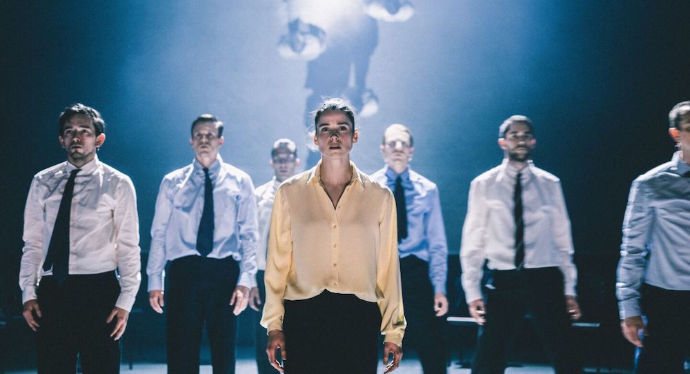 Genevieve O'Keefe and NDT in 'Figures in Extinction.' Photo by Rahi Rezvani.