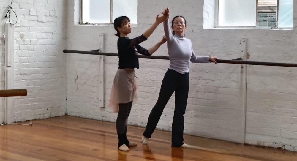 Zara Lim with her mum, who takes her ballet class. Photo courtesy of Lim.