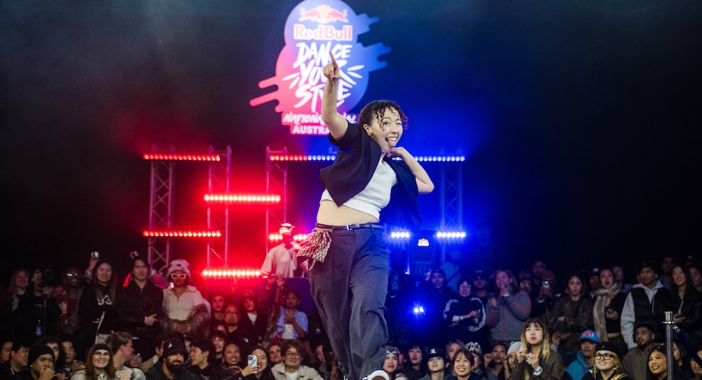 Rin performs at Red Bull Dance Your Style National Final in Sydney, Australia on July 26, 2025. Photo by Johnny Chaing/Red Bull Content Pool.