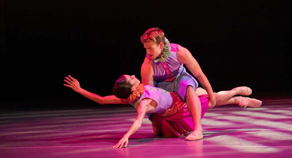 RNZB Principal Ana Gallardo Lobaina and former Artist Levi Teachout in 'Ultra Folly,' 2020. Photo by Stephen A'Court.